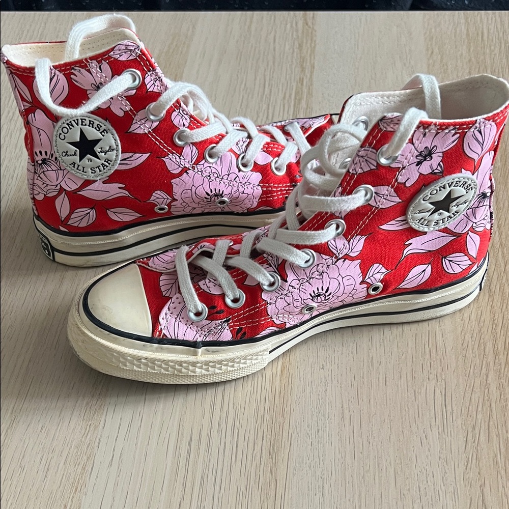 Women’s Chuck 70 High ‘Vintage Floral- University Red’